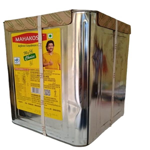 MAHAKOSH REFINED SOYABEAN OIL 15 L TIN PAC 